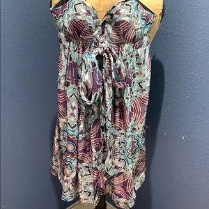 Purple and silver Nicole Miller  dress 2